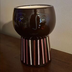Opalhouse Brown and Pink Ceramic Face Planter